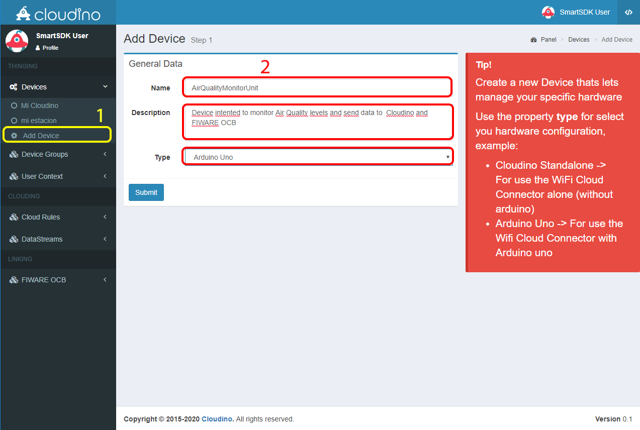 CWC device registed